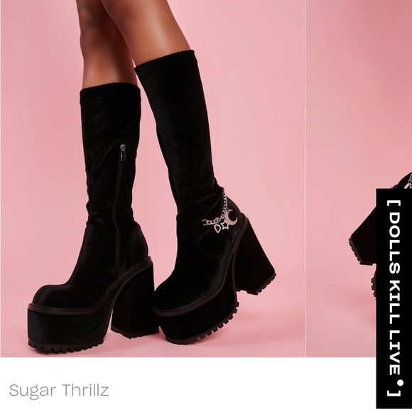 Sugar Thrillz Shoes - SUGAR THRILLZ count your hexes boots